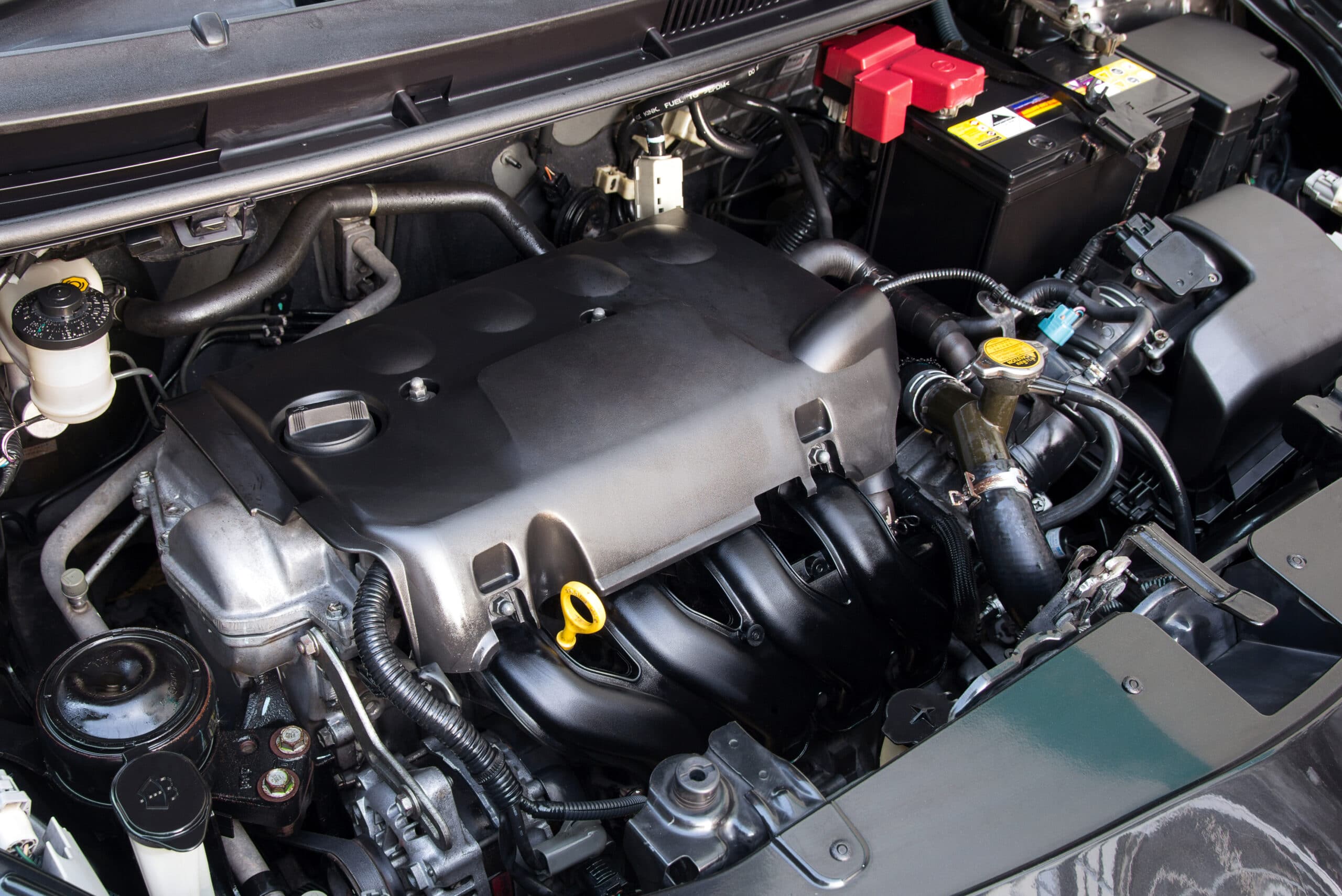 Fluido do radiador: imagem do motor de um carro