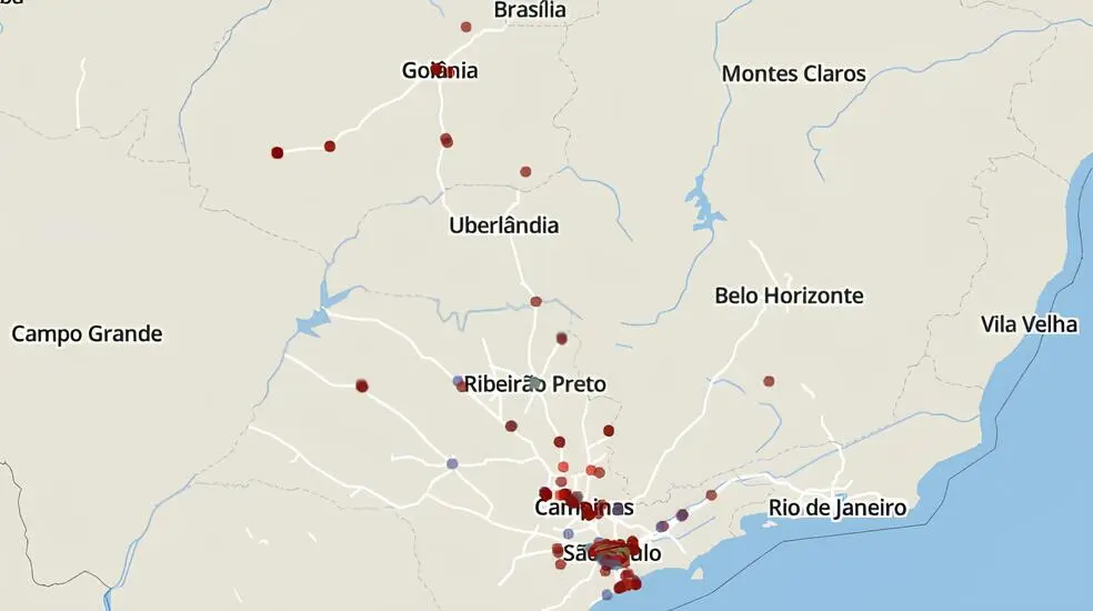Mapa entrega localização de Postos investigados pela Receita Federal