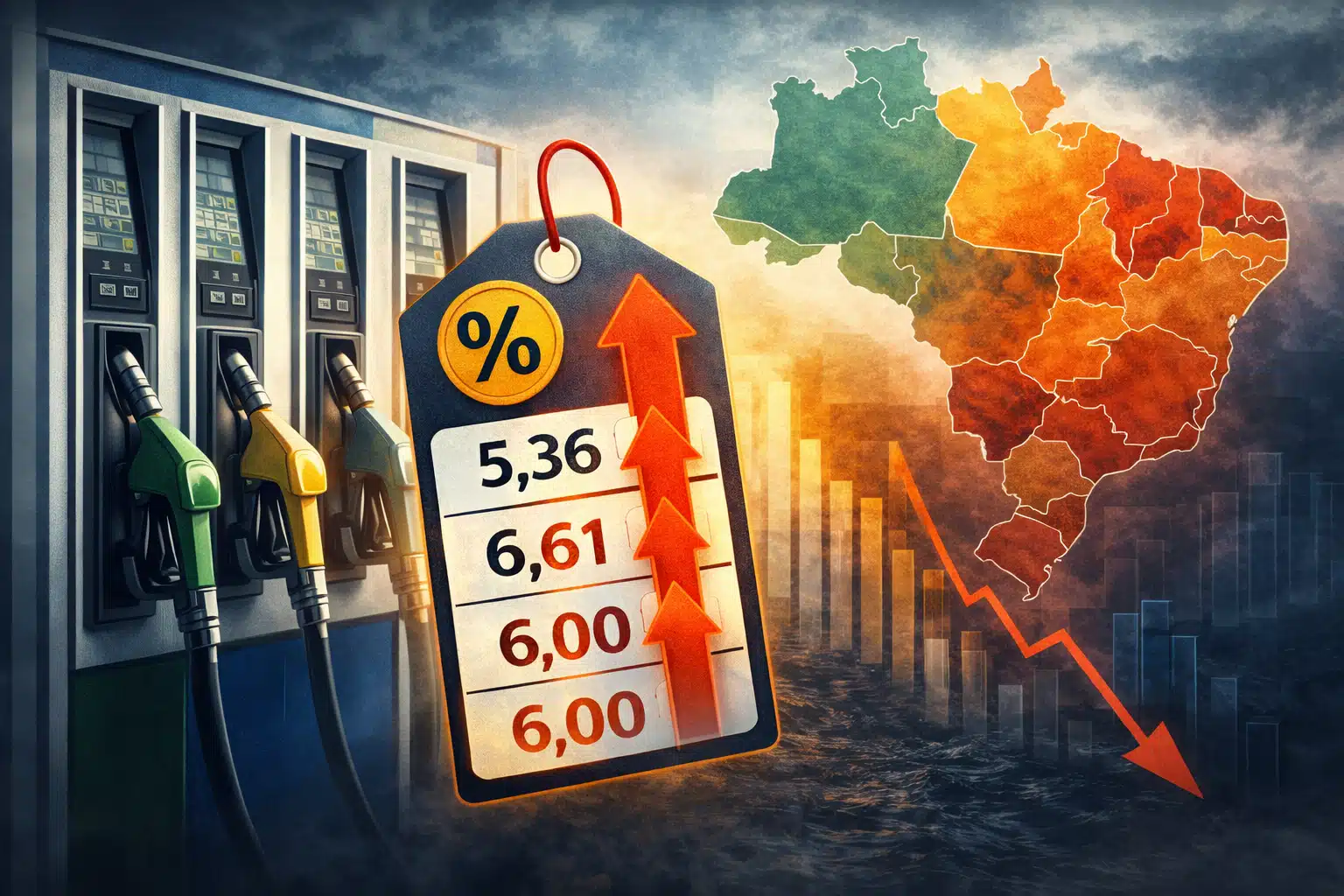 Aumento do ICMS eleva o preço da gasolina no Brasil com impacto por estado