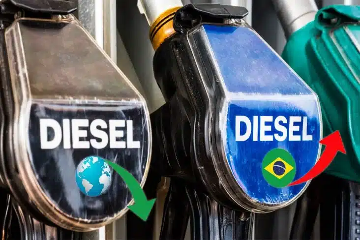 Bicos de diesel indicam alta do preço no Brasil em comparação ao mercado internacional