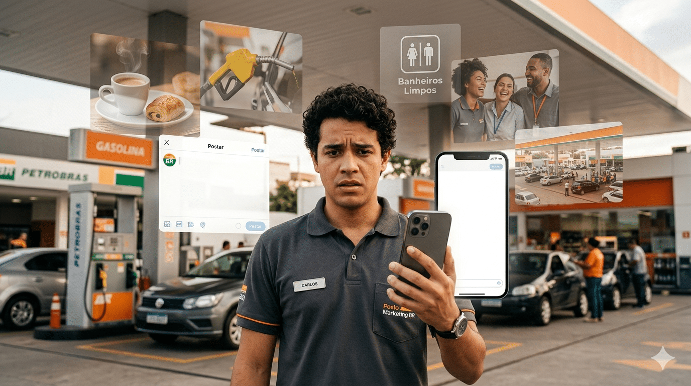 O que postar no Instagram do seu posto quando você não tem tempo nem ideia